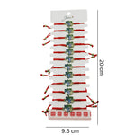 Bratara Martisor pentru Dama, Jolie, Model Casuta, Set 12 bucati, Pandativ Auriu din Inox cu Snur Rosu Ajustabil