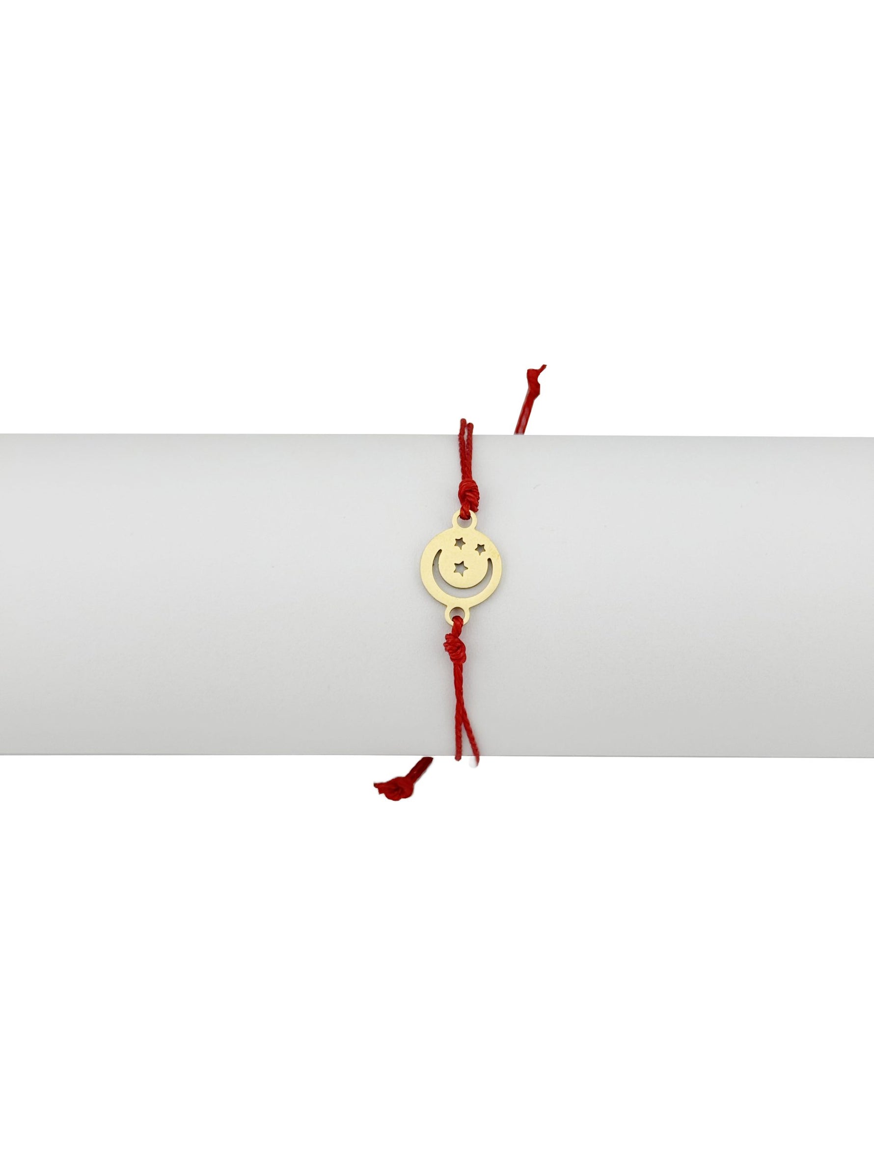 Bratara Martisor pentru Dama, Jolie, Model Luna cu Stele, Set 12 bucati, Pandativ din Inox Auriu, Snur Ajustabil
