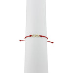 Bratara Martisor pentru Dama, Jolie, Model Infinit, Set 12 bucati, Pandativ din Inox Auriu, Snur Ajustabil Impletit,