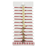 Bratara Martisor pentru Dama, Jolie, Model Ingeras, Set 12 bucati, Pandativ Auriu din Inox cu Snur Rosu Ajustabil