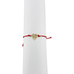 Bratara Martisor pentru Dama, Jolie, Model Copac in Inima, Set 12 bucati, Pandativ din Inox Auriu, Snur Ajustabil