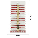 Bratara Martisor pentru Dama, Jolie, Model Copac in Inima, Set 12 bucati, Pandativ din Inox Auriu, Snur Ajustabil