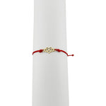 Bratara Martisor pentru Dama, Jolie, Model Infinit in Inima, Set 12 bucati, Pandativ din Inox Auriu, Snur Ajustabil