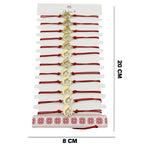 Bratara Martisor pentru Dama, Jolie, Model Mama cu Copil, Set 12 bucati, Pandativ din Inox Auriu, Snur Ajustabil