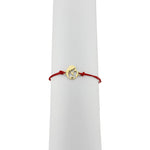 Bratara Martisor pentru Dama, Jolie, Model Mama cu Copil, Set 12 bucati, Pandativ din Inox Auriu, Snur Ajustabil