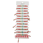 Martisor Bratara pentru Dama si Copii, Jolie, Model Fetita cu Pasare, Set 12 bucati, Pandantiv Emailat, Snur Reglabil,
