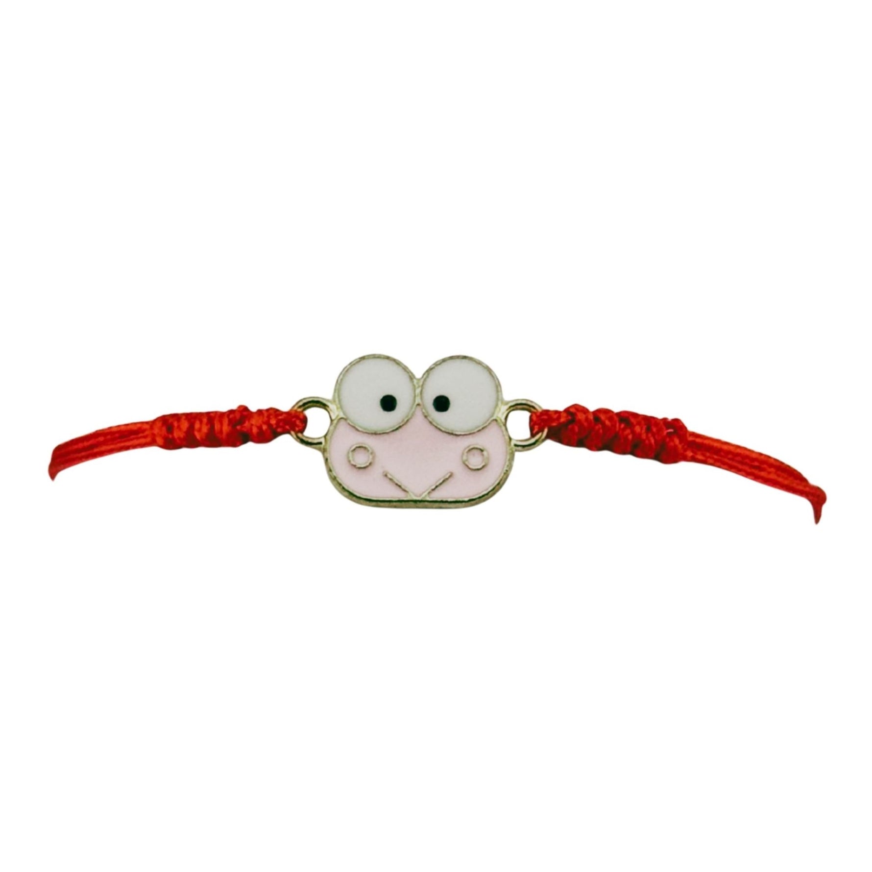 Martisor Bratara pentru Dama si Copii, Jolie, Model Broscuta Vesela, Set 12 bucati, Pandantiv Emailat, Snur Reglabil,