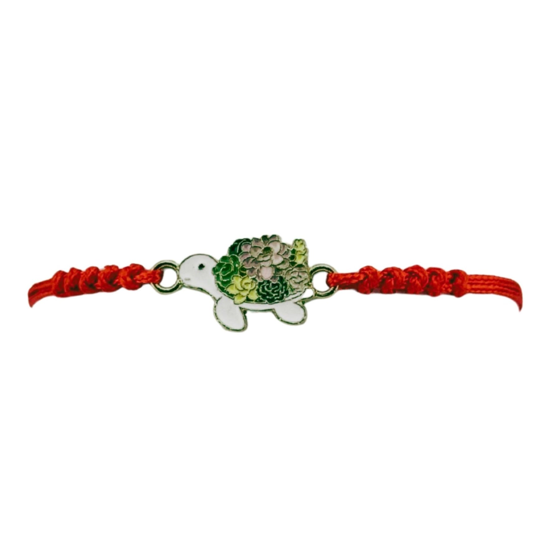 Martisor Bratara pentru Dama si Copii, Jolie, Model Broscuta Testoasa cu Carapace Florala, Set 12 bucati, Pandantiv