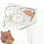 Carte de Colorat cu Acuarela, Flippy, Model Capibara, 20 Foi de Carton 200 gr, 12 Culori, 1 Pensula, 15.7 x 18.8 x 1.8