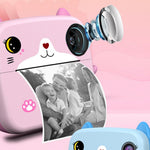 Set Camera Instantanee pentru Copii, Flippy, Ecran HD 2.4'', 24MP, 720P Video, 1200 mAh, cu Functie de Printare