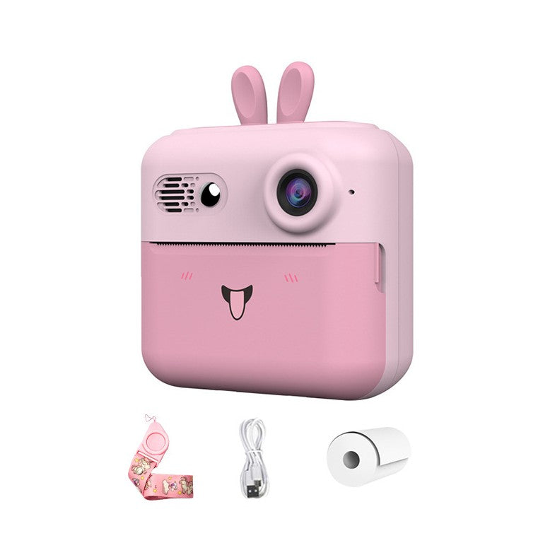 Set Camera Instantanee pentru Copii, Flippy, Ecran HD 2.4'', 24MP, 720P Video, 1200 mAh, cu Functie de Printare