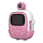 Set Camera Instantanee pentru Copii, Flippy, Ecran HD 2.4'', 24MP, 720P Video, 1200 mAh, cu Functie de Printare
