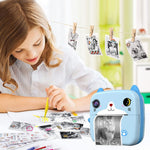 Set Camera Instantanee pentru Copii, Flippy, Ecran HD 2.4'', 24MP, 720P Video, 1200 mAh, cu Functie de Printare