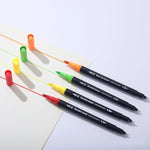 Set Carioci pe Baza de Apa, Flippy, 2 in 1, pentru Pictura, Caligrafie, 100 Culori, Penar Negru, Corp Carioca Negru,