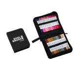 Set Carioci pe Baza de Apa, Flippy, 2 in 1, pentru Pictura, Caligrafie, 100 Culori, Penar Negru, Corp Carioca Alb, 23.5