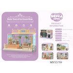 Set Casa de papusi, magazin de inghetata, cu mobilier si figurine, Flippy