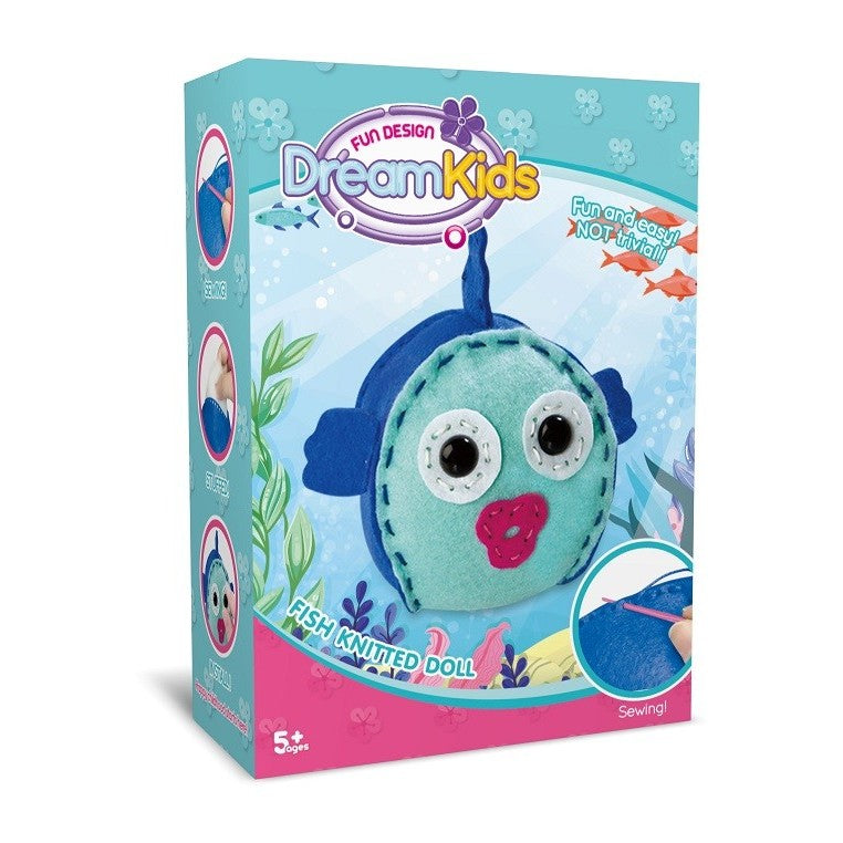 Set Creatie Perna pentru Copii Model Peste, Dream Kids