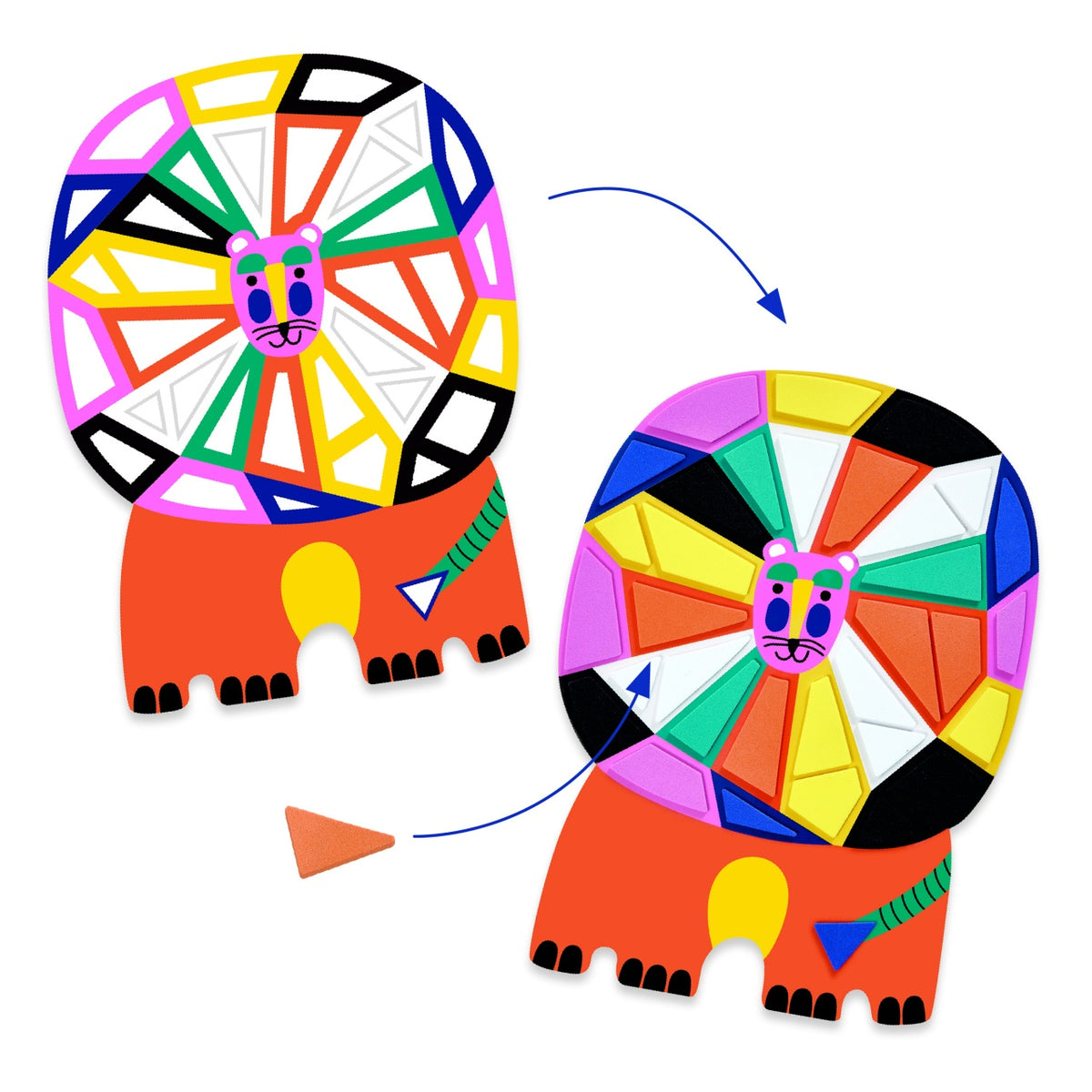 Set creativ mozaic Animale, Djeco