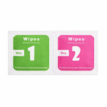 Set 300 Servetele Curatare Ecran, Flippy, Umed Cu Alcool si Uscat, 4 x 4 cm, Pentru Telefon si Tableta, Multicolor