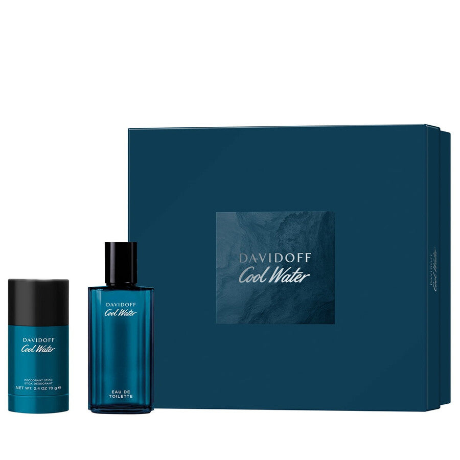 Set Davidoff: Cool Water, Eau De Toilette, For Men, 75 ml + Cool Water, 24h Protection, Deodorant Stick, For Men, 75 g
