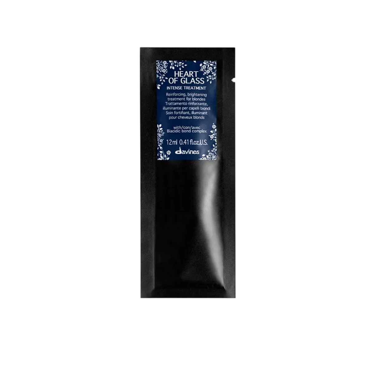 Set, Davines, Heart of Glass Intense, Mască cremă pentru tratamentul părului, Luminare, 12 buc, 12 ml