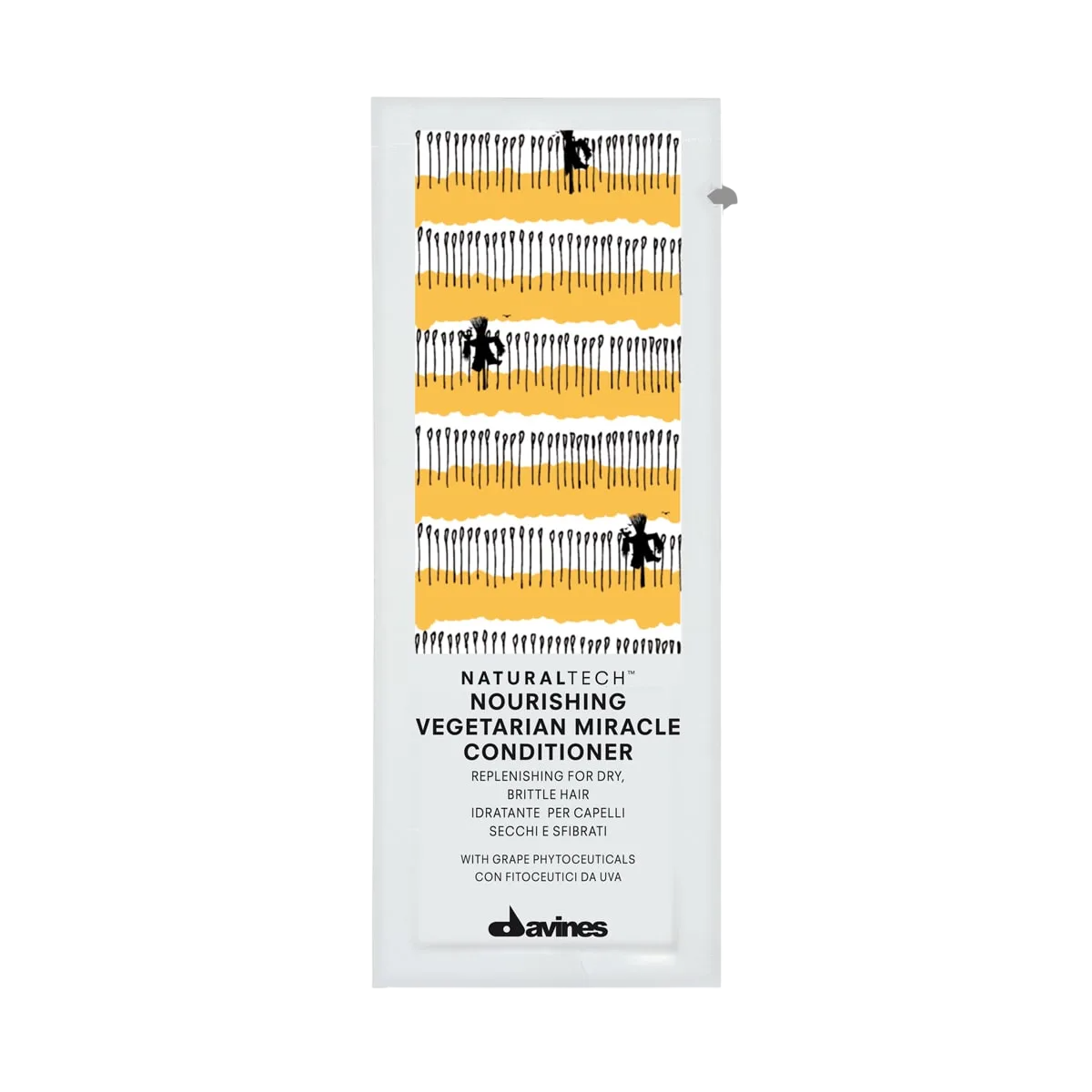 Set, Davines, NaturalTech Nourishing Vegetarian Miracle, Balsam de păr, Hidratant, 12 buc, 12 ml
