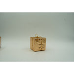 Set de 12 ornamente de brad, Flippy, de tip Glob, Cupru/ Auriu, din polistiren, cu finisaj sclipitor , cutie 6 cm