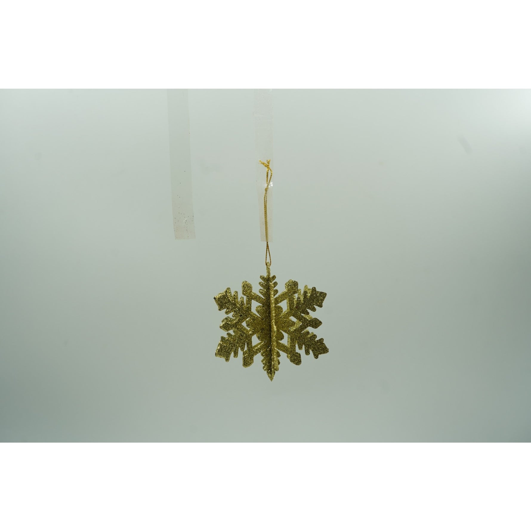 Set de 12 ornamente de brad, Flippy, de tip Glob, Rosu/ Auriu, din plastic, cu finisaj sclipitor , cutie 6 cm adancime