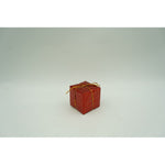 Set de 12 ornamente de brad, Flippy, de tip Glob, Rosu/ Auriu, din polistiren, cu finisaj sclipitor , cutie 4 cm