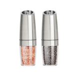 Set de 2 Rasnite electrice de Sare si Piper, Flippy, cu Camere Depozitare Transparente, Macinare, Functionare pe