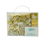 Set de 20 ornamente de brad, Flippy, de tip Glob, Auriu, din polistiren, cu finisaj sclipitor , cutie 4 cm adancime x