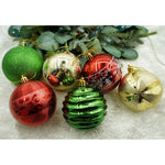 Set de 24 ornamente de brad, Flippy, de tip Glob, Multicolor, cu ø de 8 cm, din plastic, cu finisaj sclipitor , cutie