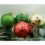 Set de 24 ornamente de brad, Flippy, de tip Glob, Multicolor, cu ø de 8 cm, din plastic, cu finisaj sclipitor , cutie