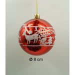 Set de 24 ornamente de brad, Flippy, de tip Glob, Multicolor, cu ø de 8 cm, din plastic, cu finisaj sclipitor , cutie