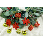Set de 24 ornamente de brad, Flippy, de tip Glob, Rosu/ Auriu, din polistiren, cu finisaj sclipitor , cutie 3 cm