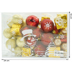 Set de 45 ornamente de brad, Flippy, de tip Glob, , din polistiren, cu finisaj sclipitor , cutie 8 cm adancime x 24 cm