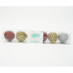 Set de 6 ornamente de brad, Flippy, de tip Glob, Multicolor, cu ø de 6 cm, din metal, cu finisaj sclipitor , cutie 6 cm