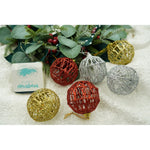 Set de 6 ornamente de brad, Flippy, de tip Glob, Multicolor, cu ø de 6 cm, din metal, cu finisaj sclipitor , cutie 6 cm