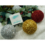 Set de 6 ornamente de brad, Flippy, de tip Glob, Multicolor, cu ø de 8 cm, din polistiren, cu finisaj sclipitor , cutie