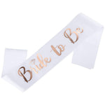 Set de Accesorii pentru Mireasa, Flippy, Coronita, Panglica, Stickere, Voal, Model Bride To Be, Tematica Nunta, Alb-Roz