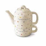 Set de Ceai, Flippy, Ceainic cu Ceasca pentru Uz Casnic, Stele cu Luna, Set de Ceai pentru Copii, Adulti, 18 x 17 x 13