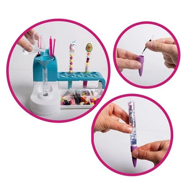 Set de Creatie, Flippy, Stiloul Magic, +6 Ani, peste 50 de Accesorii, Laborator de Creatie Pixuri, 34 x 31 x 8 cm,
