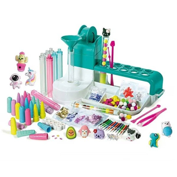 Set de Creatie, Flippy, Stiloul Magic, +6 Ani, peste 50 de Accesorii, Laborator de Creatie Pixuri, 34 x 31 x 8 cm,