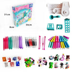 Set de Creatie, Flippy, Stiloul Magic, +6 Ani, peste 50 de Accesorii, Laborator de Creatie Pixuri, 34 x 31 x 8 cm,