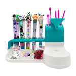 Set de Creatie, Flippy, Stiloul Magic, +6 Ani, peste 50 de Accesorii, Laborator de Creatie Pixuri, 34 x 31 x 8 cm,
