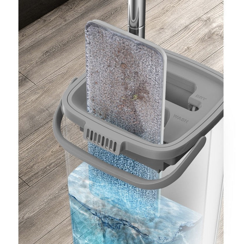 Set de curatenie Flippy, mop si galeata, galeata 5.7 l, 4 rezerve microfibra incluse, design modern, pentru interior,