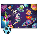 Set de Fotbal Flippy, Joc Recreativ pentru Copii, Model Extraterestrii, Minge cu scai, Poarta din Material Textil, 150