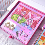 Paleta de Machiaj, KEVIN & COCO, Best Partner, Fard de Pleoape, Breloc si Cercei, 50 culori, 22 x 21 x 5cm