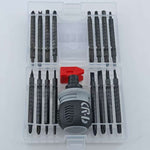 Set de Surubelnite 34-in-1 cu Clichet, Flippy, Set de Uz Casnic pentru Repararea Electronicelor Mici, Maner durabil, 12