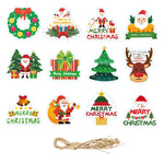 Set Decoratiuni de Craciun pentru Brad, Flippy, Modele Variate, Sfoara Inclusa, 12 Piese, 5.5 x 6.5 cm, Model A,